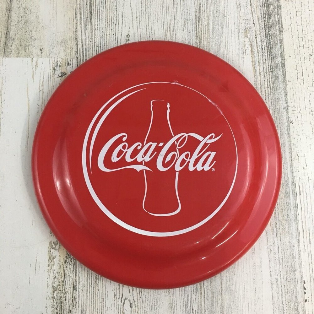 Coca Cola Flying Frisbee 9 in Red Logo Bottle